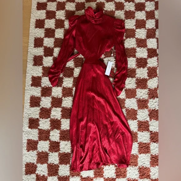 NWT Ronny Kobo exclusive Carla dress in burgundy - Picture 5 of 9